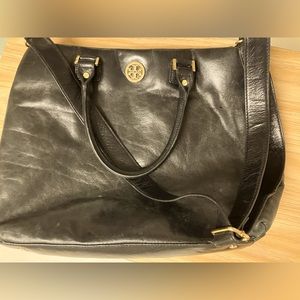 Tory Burch slouchy large black shoulder bag